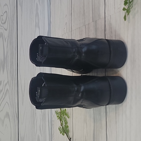 Just Fab Vernetta Black Faux Leather Ankle Boots Womens Size 7.5 - Picture 4 of 9